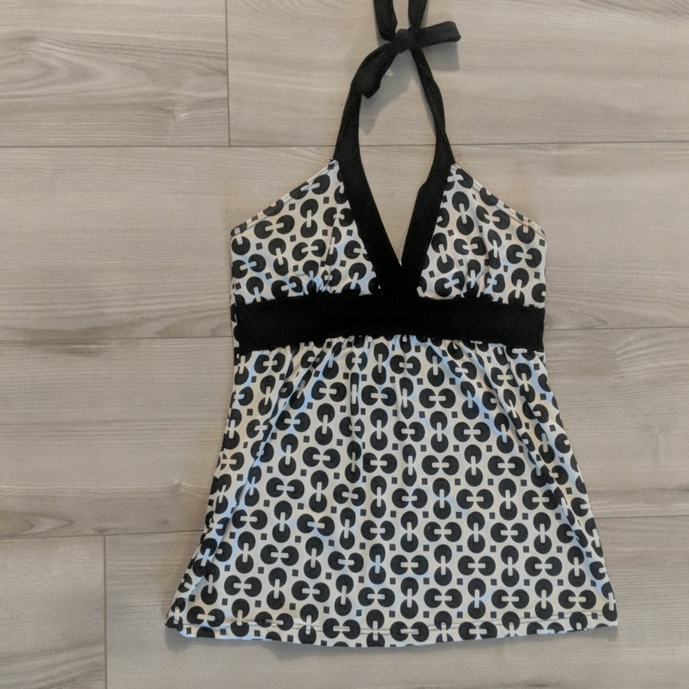 Forever 21 black and white halter top.  Size small